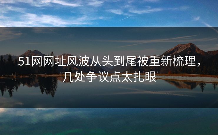51网网址风波从头到尾被重新梳理，几处争议点太扎眼  第1张